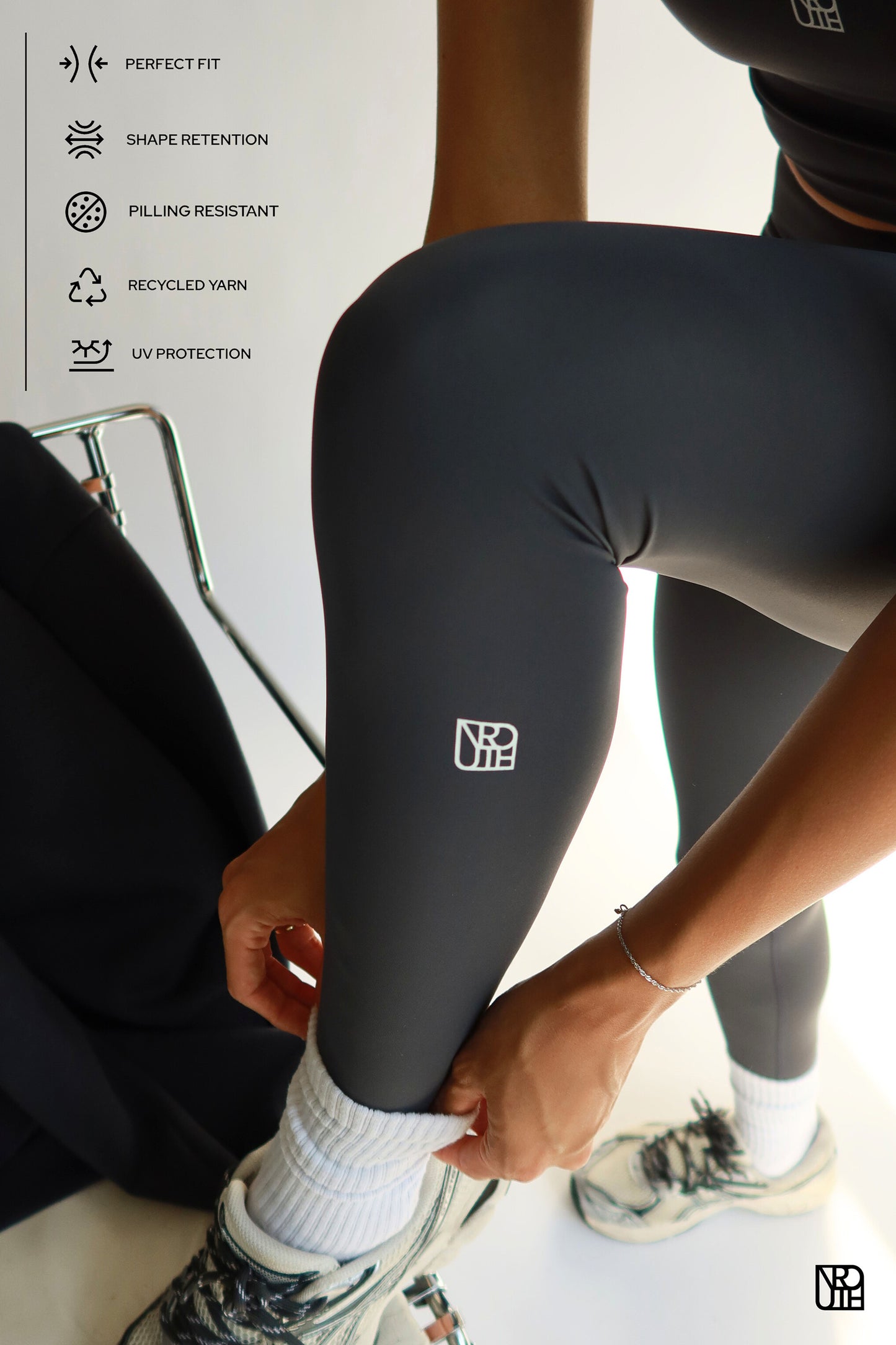 Grey High-Waisted Leggings