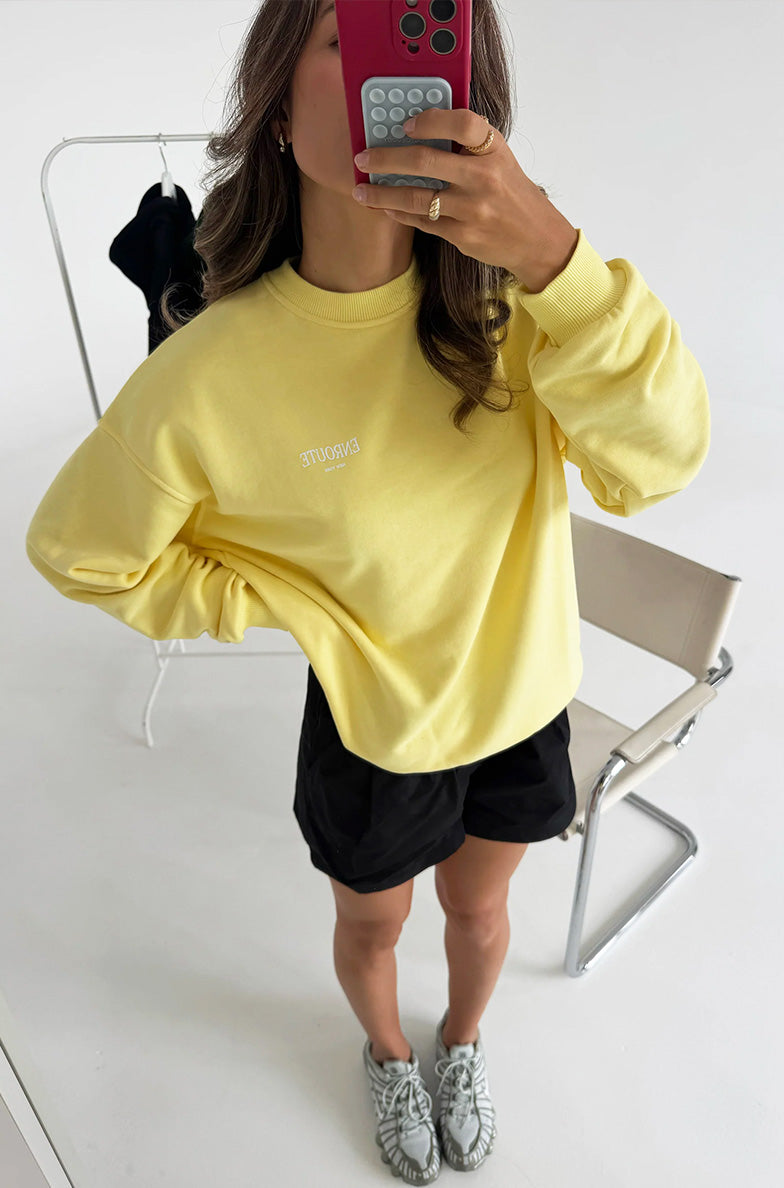Oversized Butter Yellow Sweatshirt